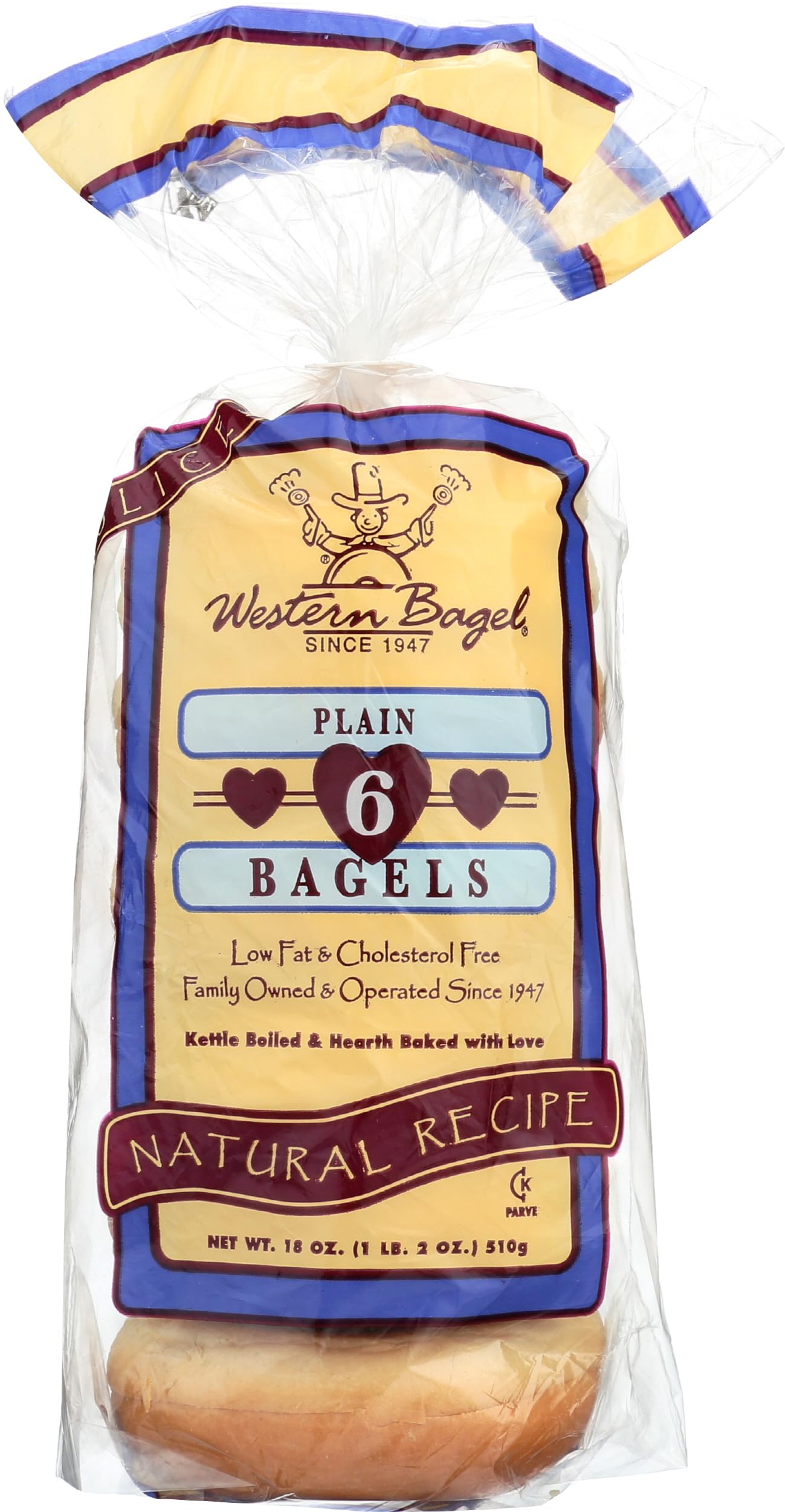 WESTERN BAGEL Preservative-Free Plain Bagels 6Pk, 6 CT