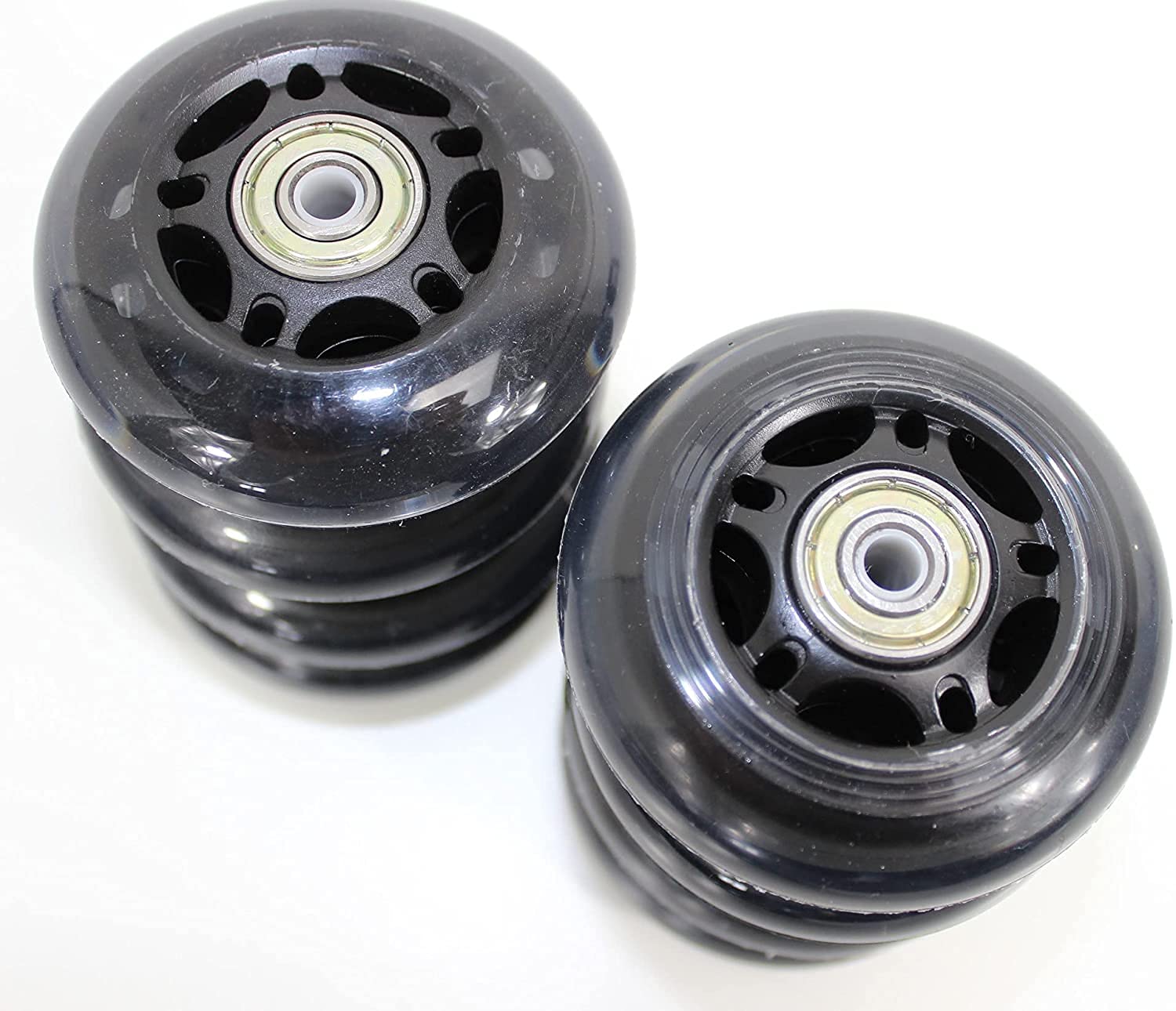 Paquete de 8 Ruedas de Repuesto 76 mm / 80 mm 82A para Patines en línea, Ruedas con rodamientos ABEC 7