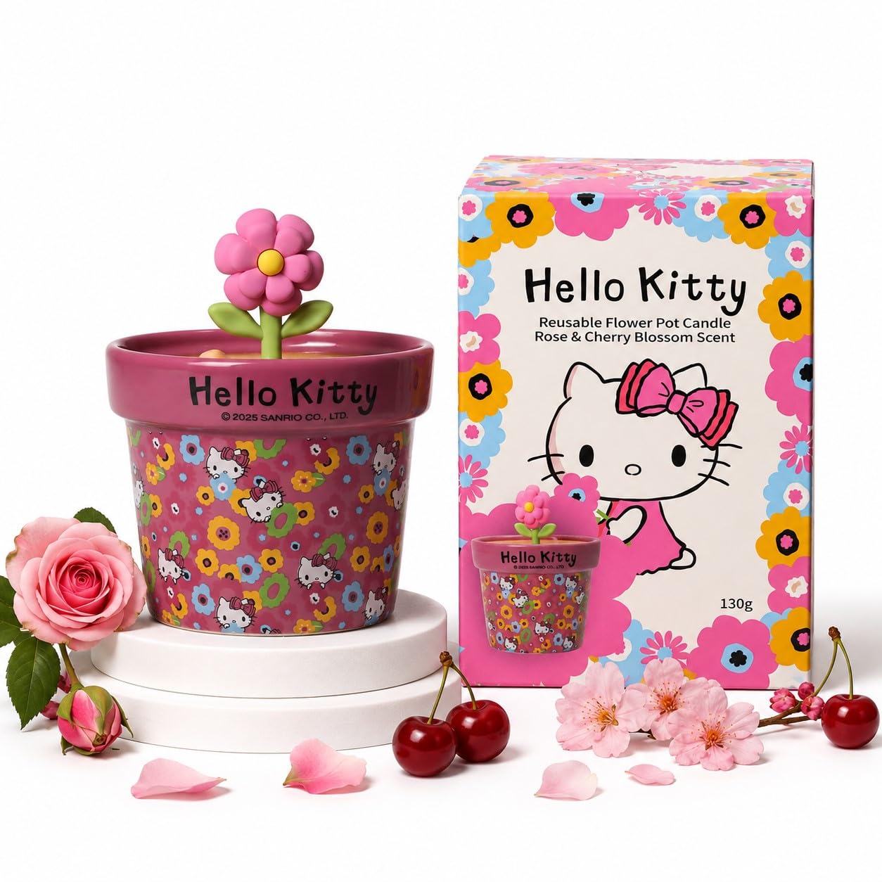 Hello Kitty - Candle - Rose & Cherry Blossom - 130g