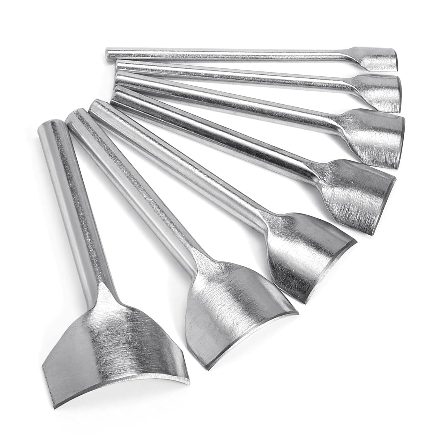 melalamelala 7 Pieces Leather Craft Tools Half-Round Punch Arc-Shaped Leather Edge Cutter Punch for Crafting Strap Belt, Wallet and Bag DIY Handwork 10-40mm