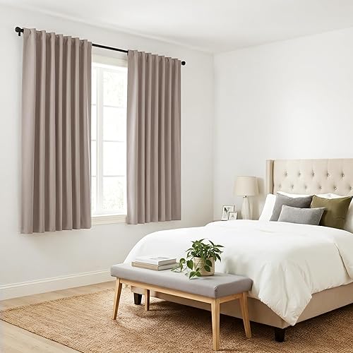 Miniatura 185 de PONY DANCE - Cortinas opacas aisladas térmicamente, set de 2 cortinas opacas con bolsillo para barra / pestaña trasera, paneles de cortinas opacas,