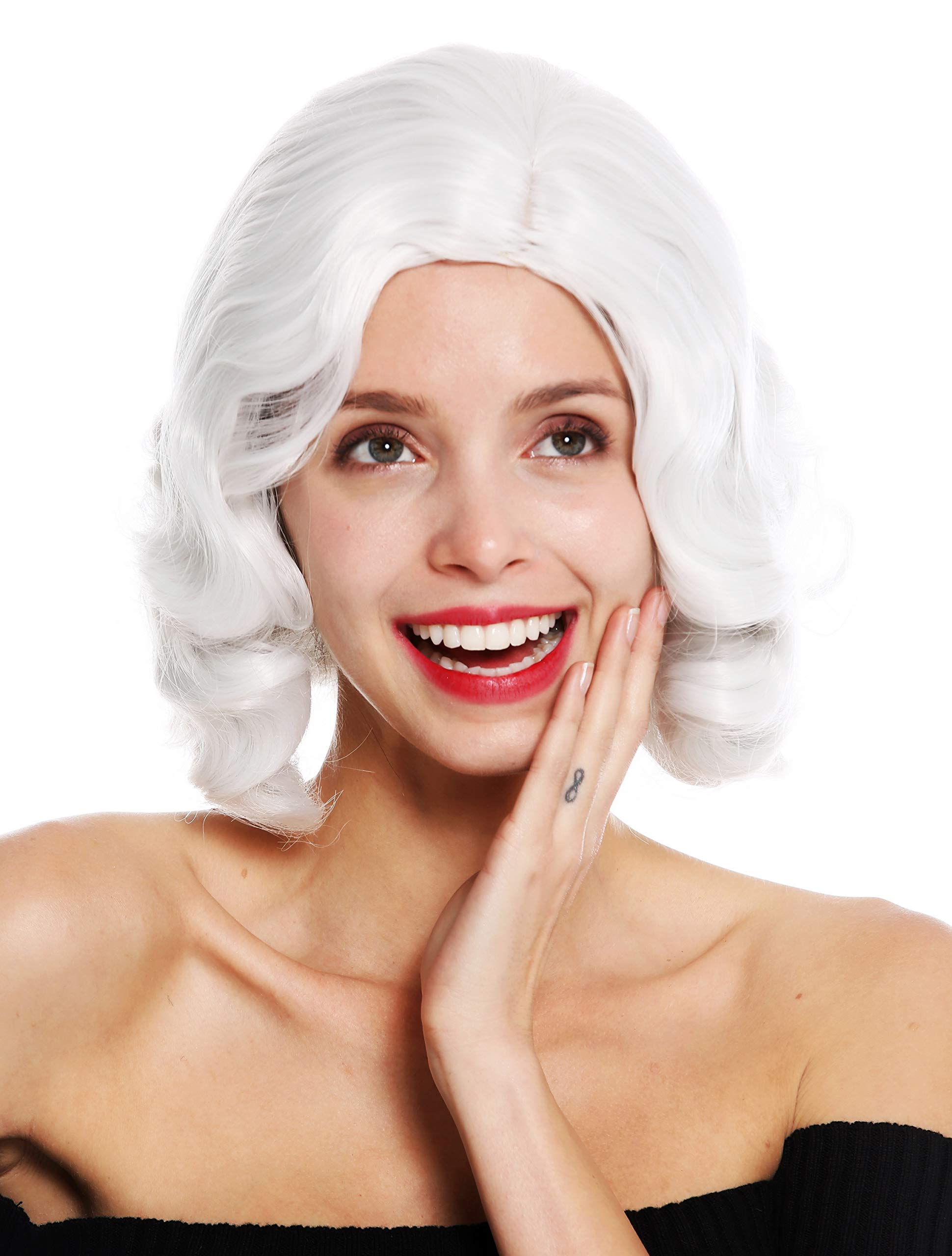 WIG ME UP - GFW1726-001 women's quality wig 20's swing jazz Charleston Chicago middle parting waves wavy white light grey white-grey - Image 3