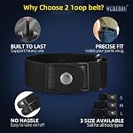 Hommes 2 Ceinture élastique sans boucle pour femmes Ceintures latérales pour hommes, Fit 1.5 Loop de la ceinture de pouce