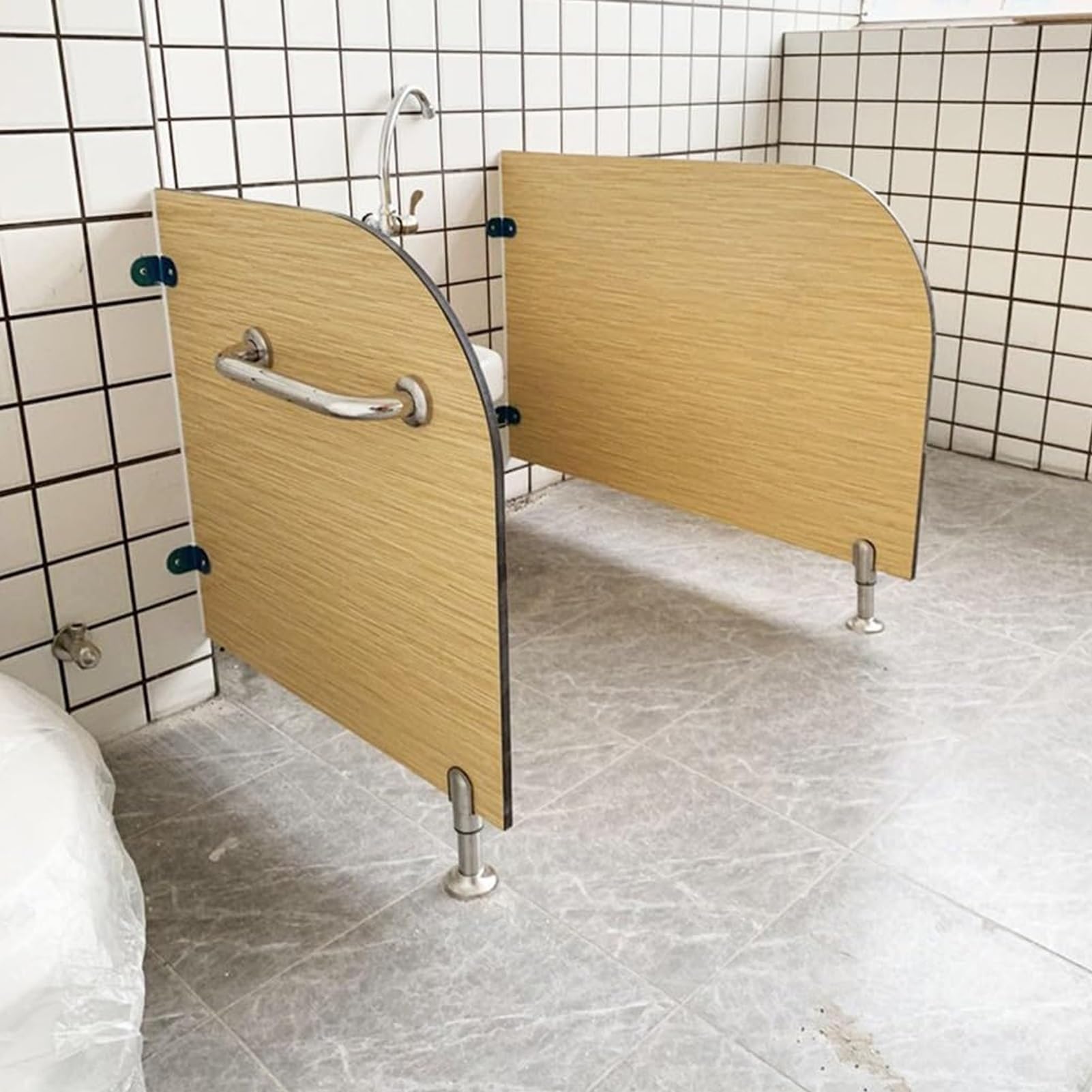 Przegroda do pisuaru dla dzieci, montowana na podłodze, 5-pak, 60 x 70 cm, idealna do szkół, przedszkoli, centrów handlowych, publicznych toalet – zwiększenie higieny i prywatności