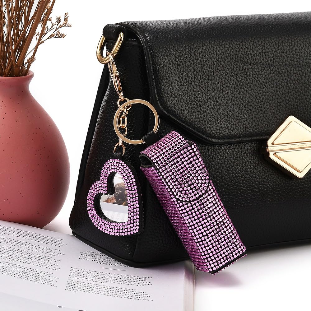 JSCARLIFE Bling Lipstick Cases Keychain - Image 3