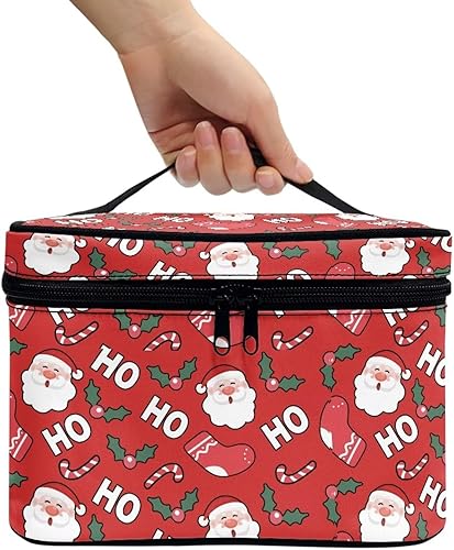 Vista 53 de doginthehole Bolsa de maquillaje, bolsa de cosméticos de viaje, bolsa de aseo portátil grande, organizador de accesorios para mujeres y niñas