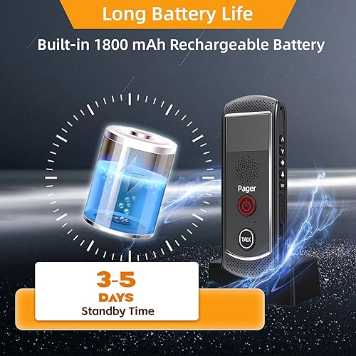 Miniatura 6 de Sistema de intercomunicación inalámbrico de 2 vías, timbre de largo alcance inalámbrico de 4900 pies, intercomunicadores inalámbricos para uso