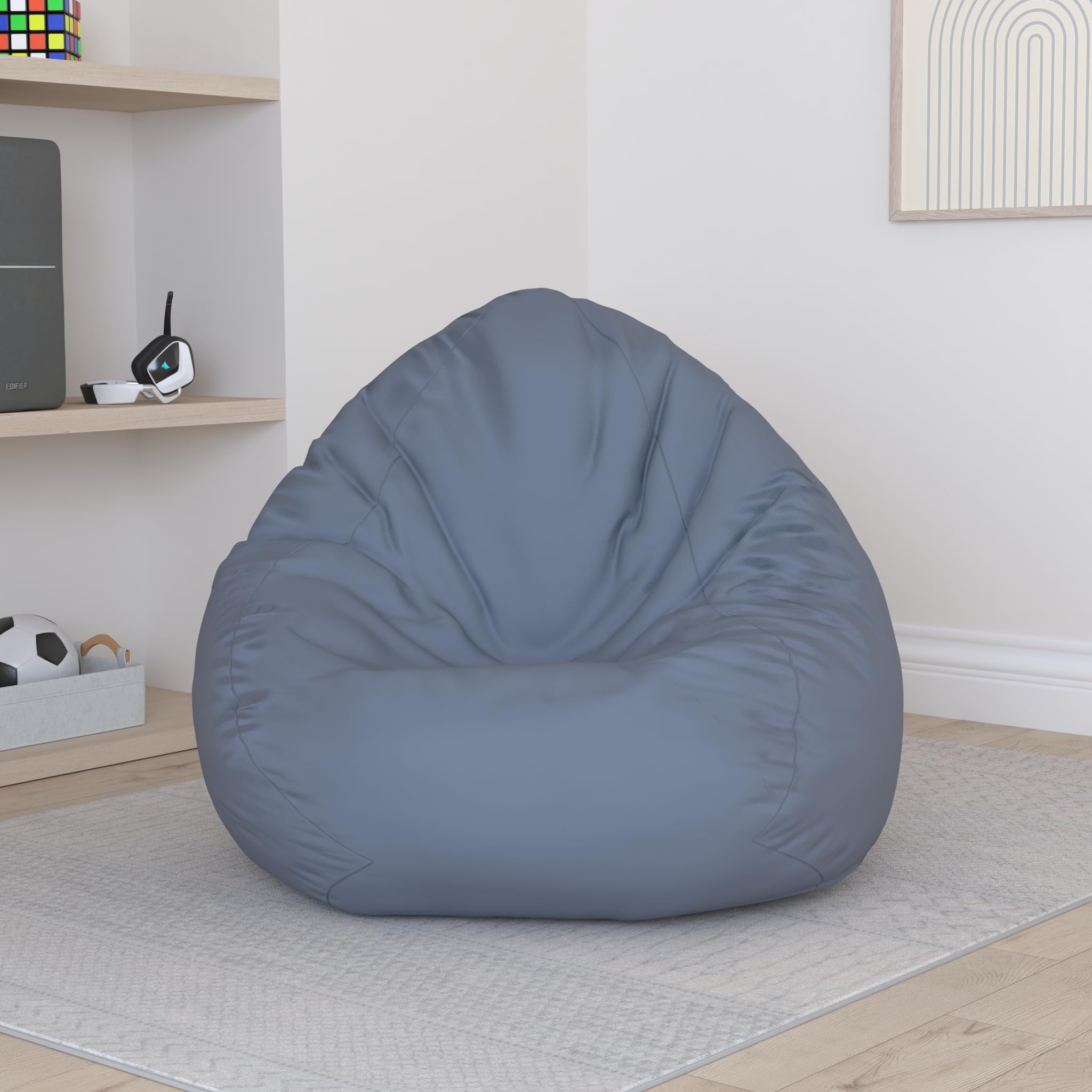 Sitzsack XXL Bodenkissen für Erwachsene & Kinder - Geeignet für Gaming oder Entspannen - Indoor wie Outdoor da er Wasserfest ist - mit EPS Perlen, Farbe:Anthrazit, Größe:XXXL