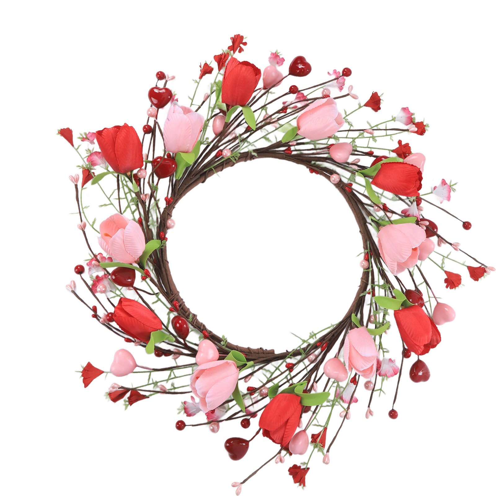 Artificial Flower Berries Wreath for Window Hanging Ornament Easter Wedding Decoration Holiday Wreath