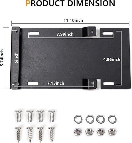 Miniatura 8 de Soporte de marco de matrícula trasero compatible con Ford Bronco 2021 2022 2023 2024 2025 Nuevo Ford Bronco 24 puertas Accesorios exteriores de