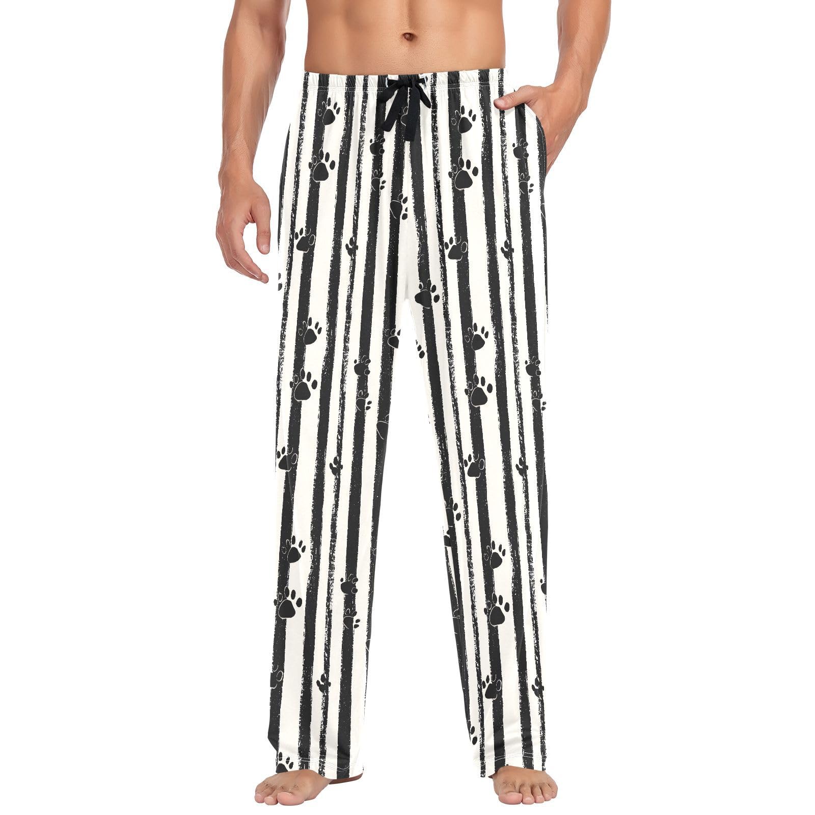 Pijama de Navidad para hombre con bolsillos para invierno, con cordón, talla S