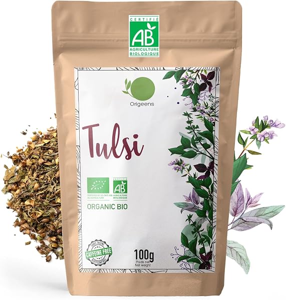 Origeens Tulsi Ecológico 100g Hojas Secas de Albahaca Sagrada