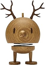 Hoptimist Reindeer Bumble, Reindeer, Christmas Figure, Bobble Figure & Lucky Charm, Scandinavian Decoration for Living Room, Desk, Office & Windowsill, Oak Gift Idea, 14 x 8.5 cm, Medium