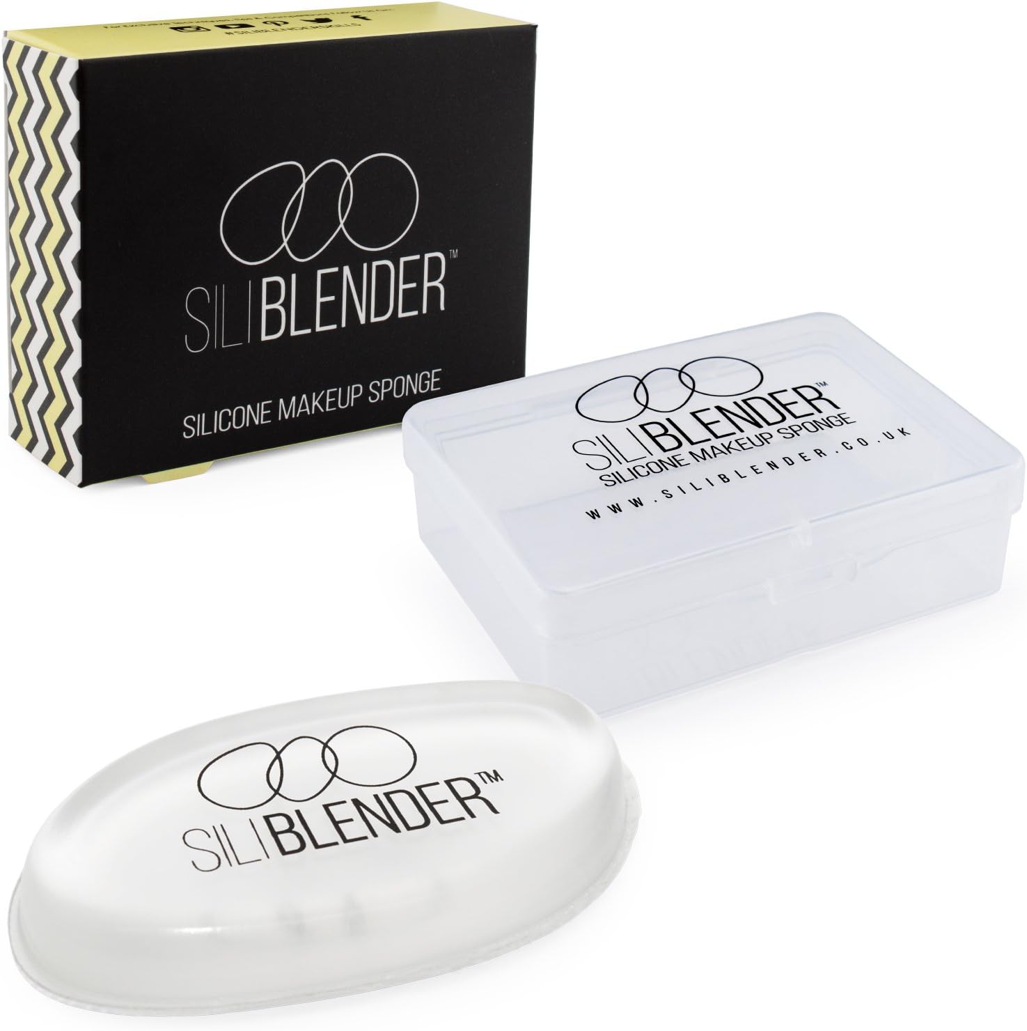 Oval Silicone Make Up Sponge & Storage Case - Blend Make Up Flawlessly - Hygienic & Easy To Clean with Zero Makeup Wastage - 1 Oval Blender Sponge for Advanced Beauty Blending Techniques