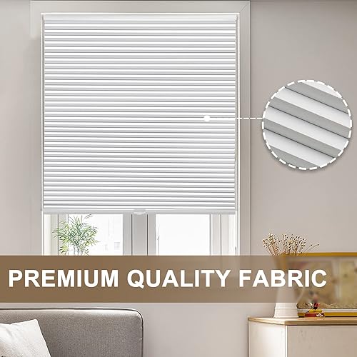 Miniatura 6 de MYshade CEL24WT50C - Persianas celulares opacas sin cordones, persianas y persianas para cocina, dormitorio, sala de estar, oficina, 24 pulgadas de