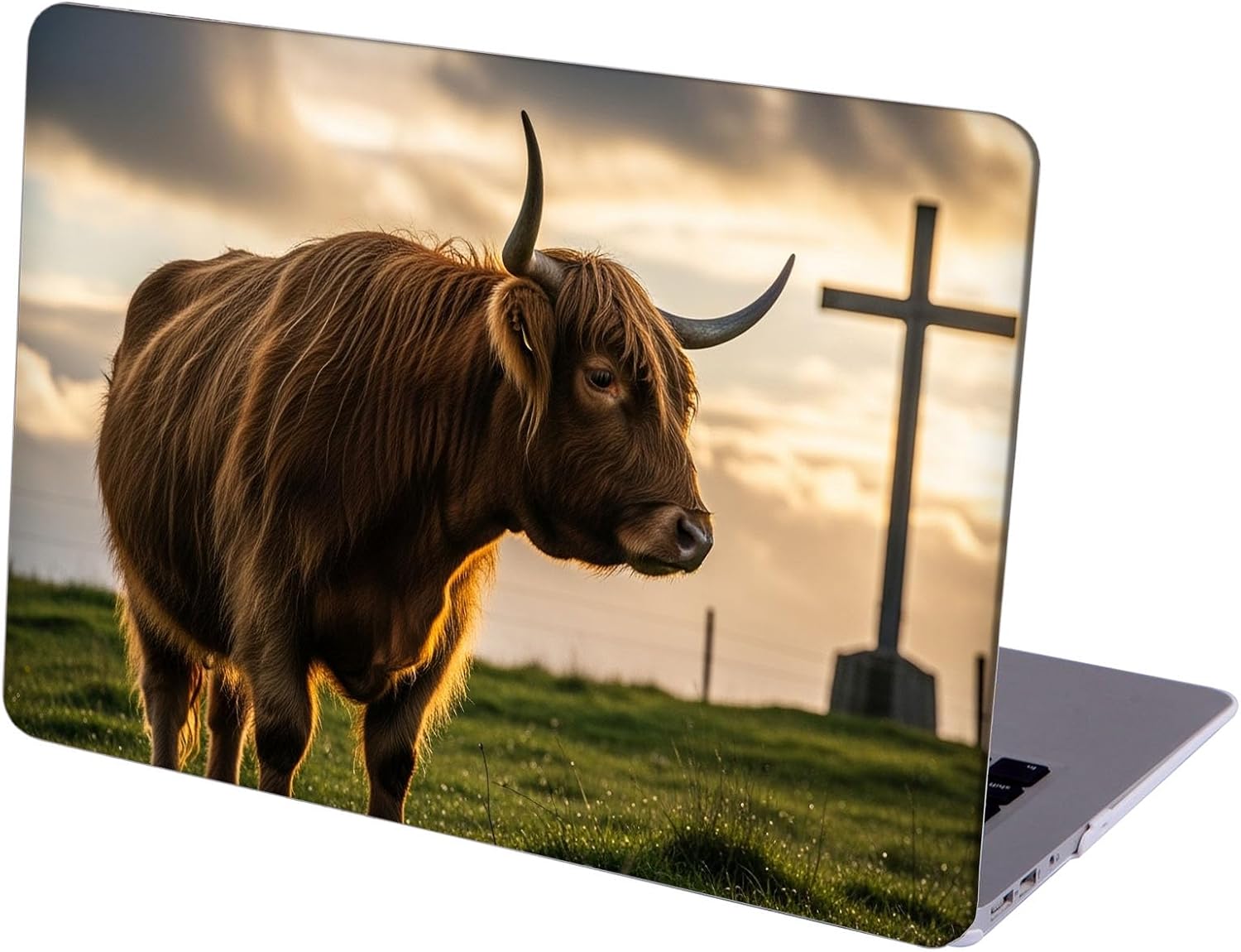 Compatible with MacBook Neo 13-inch, Hard Shell Case with Keyboard Cover and Screen Protector (A3404 A18 Pro chip, 2026 Release) - Highland Cow MC24128