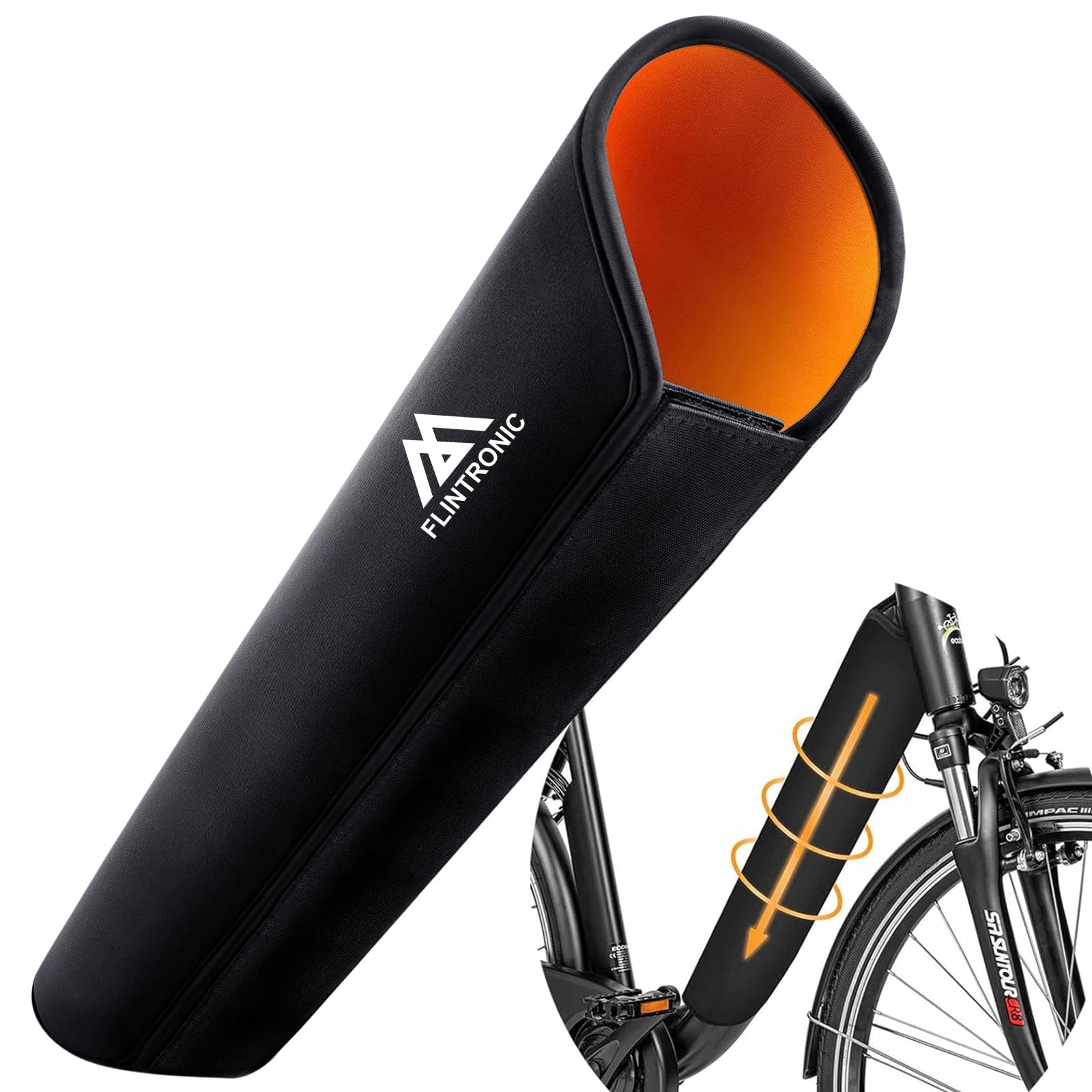 Flintronic E-bike Battery Cover, Anti-Scratch Battery Protection Cover for Integrated Frame Battery, Against Water/Dust/Cold, Extending the Runtime and Life - Universal 30-38 cm Circumference
