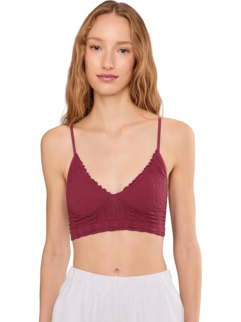 Pink Free People Heirloom Seamless Bralett