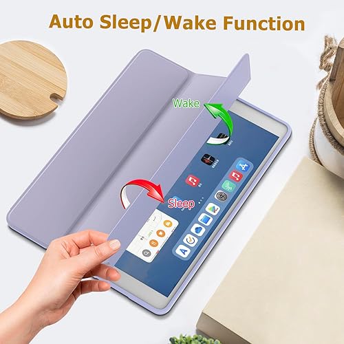 Miniatura 3 de Funda compatible con iPad Air 2 y Air 1, para iPad de 6 y 5 generación 20182017, funda trasera transparente con soporte para lápices, apagado y