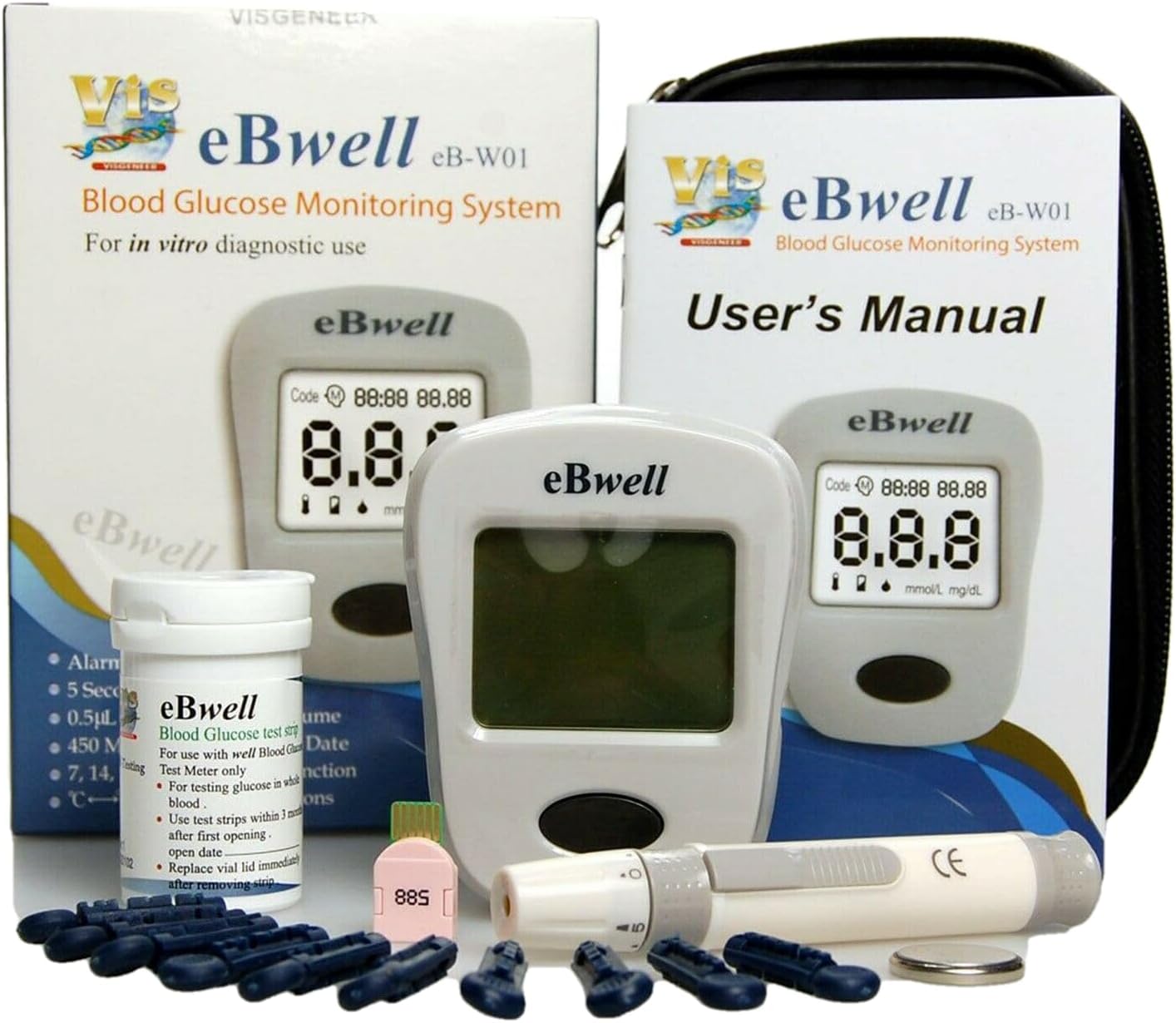 Blood Glucose Monitor starter pack Ideal Glucose meter Glucometer for UK Diabetics