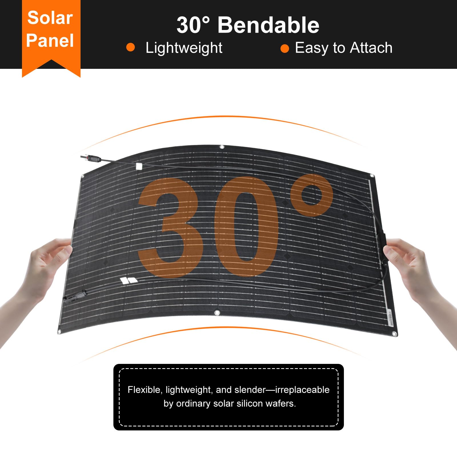 Pannello solare monocristallino flessibile ETFE 100W pannello solare etfe per alimentazione indipendente dalla rete