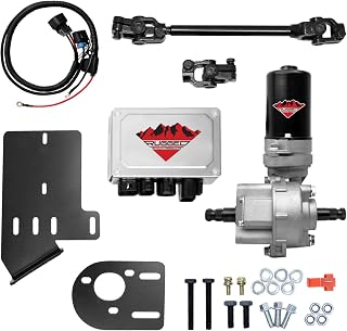 Rugged Front Electric Power Steering Kit for Yamaha Rhino 450/660/700, is A Bolt On System, Gets Rid of Wheel Jerk/Bump Steer When Navigating Rough Terrains (See Fitment Details in Description)