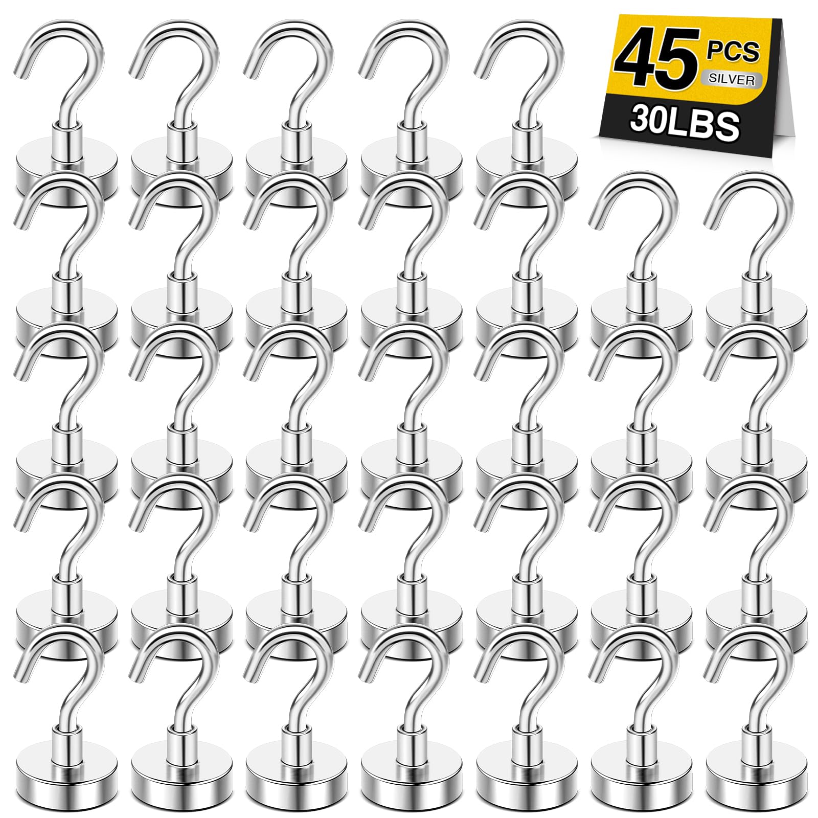 DIYMAG Magnetic Hooks 45pcs 30lbs Cruise Essentials 2026 Magnet Hook