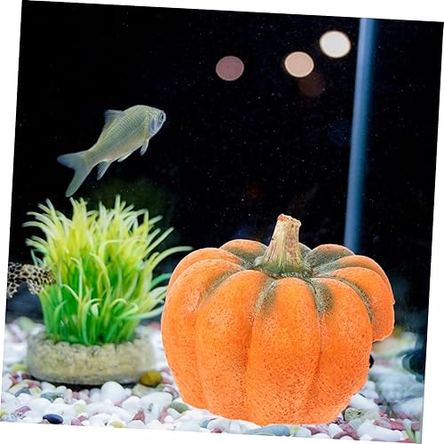 Miniatura 6 de PRETYZOOM Pescado Hideaway House Halloween Acuario Decoración Resina Calabaza Forma de Cueva Peces Tanque de Peces Seguro Escondido Agujero Cosecha
