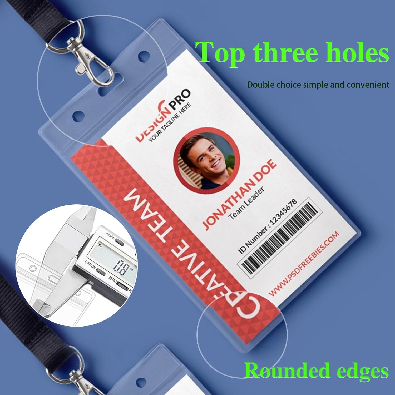 300 Pack Name ID Badge Holder,Plastic Badge Holder for Lanyard, Vertical Extra Thick 3.9" x 2.7" Waterproof Name tag Holder for School/Office/Hospital/Exhibition/Party/Badge Swipe Cards or Credit Card - Image 3