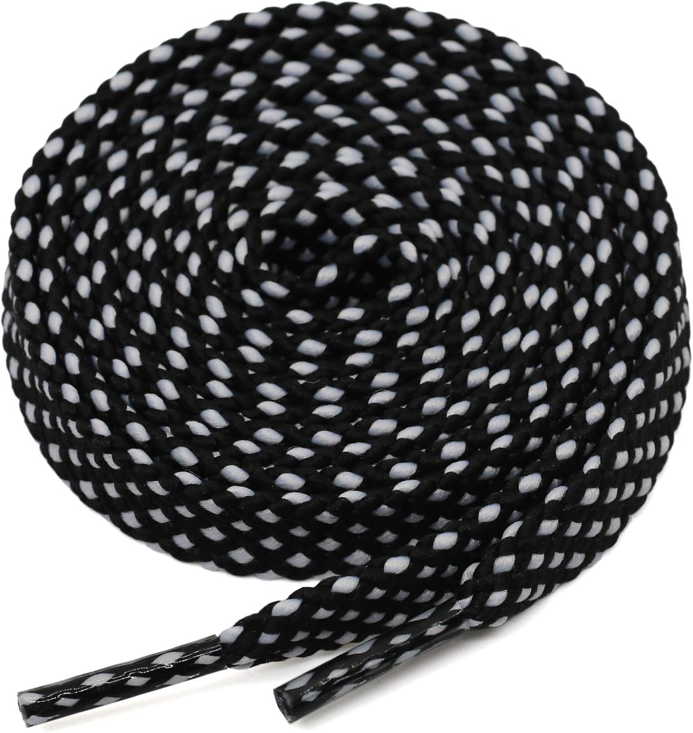 DELELE 2 Pair Wide 8mm Double layer Flat Hollow Shoe Laces Strings Rope Polka Dots Colorful Twill Shoelaces Shoestrings