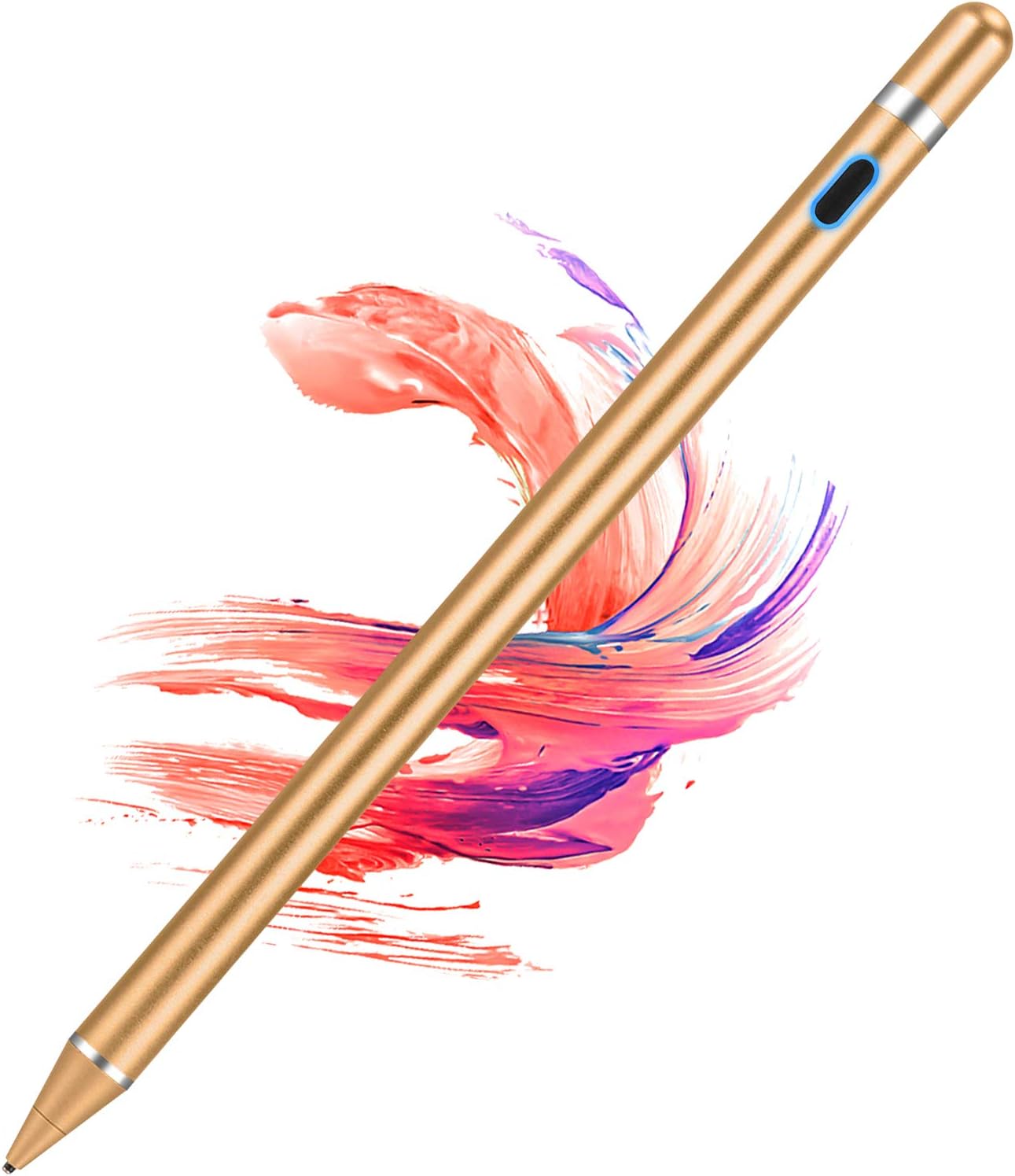 Active Stylus Pens for Touch Screens, Digital Stylish Pen Pencil Rechargeable Compatible with Most Capacitive Touch Screens (Orange)