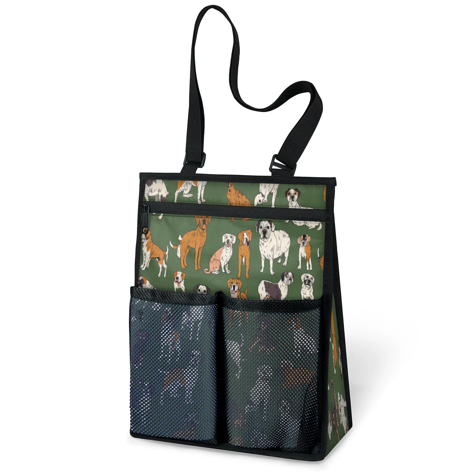 Ourtheme Dog Pattern Portable Shower Bag for Travel Gym Camp Beach Tote Shower Caddy Bags Hanging Toiletry Organizer