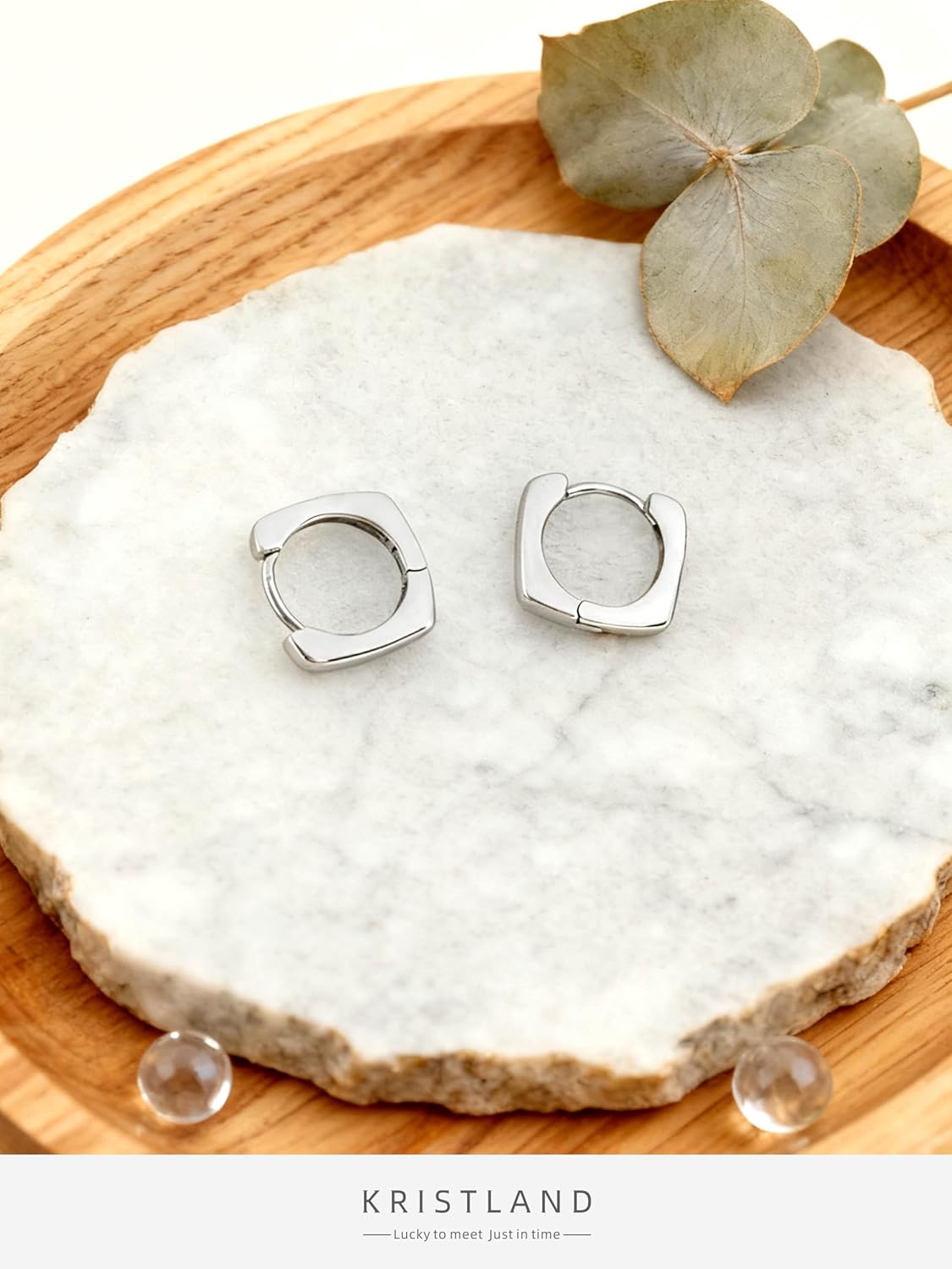 Dainty S925 Silver Square Hoop Earrings for Women Lightweight Small Open Square Huggies - Image 6