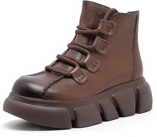 Women's Ankle Boots Comfortable Platform Lace-Up City Hiker Wedge Booties