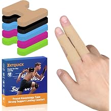 KTQUICK Precut Finger Kinesiology Tape, 40 PCS, 20% Stronger Adhesive,Beige