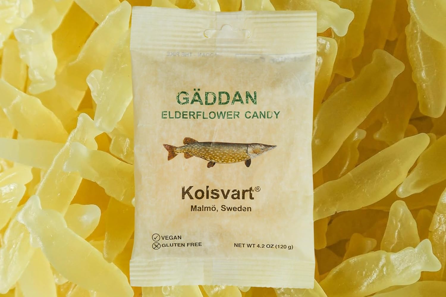 Kolsvart Elderflower Swedish Candy – Vegan & Gluten-Free Gummies with Natural Floral Flavor – Scandinavian Fruit Candy – 4.2 oz Each (Pack of 5)