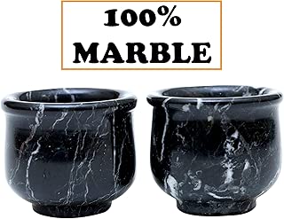 Shot Glass Antique Sake Glass Handmade Marble Tequila Bourbon Shot Glasses Set Sake Cups Non Cocktail Measuring Cup - Glass Whisky Serving Set Spirit Pieces for Shot Beer & Home Kitchen Decor (Black) - coolthings.us