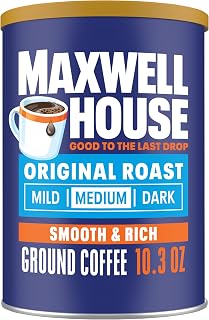 Maxwell House Original Roast Ground Coffee, 10.3 oz Canister - Smooth & Rich Medium Roast, Good to the Last Drop
