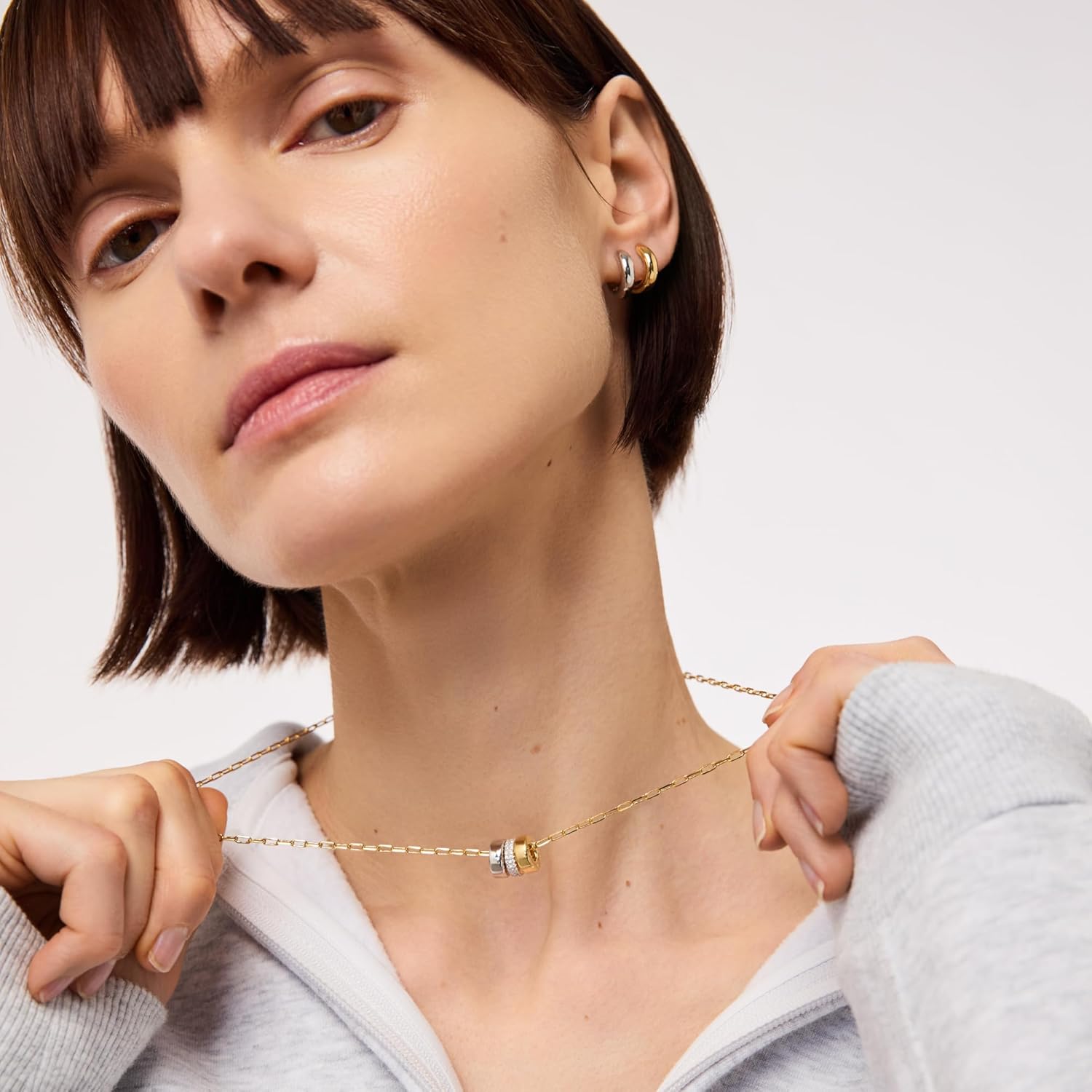 Ana Luisa Pendant Necklaces for Women - Sterling Silver, 14K Gold Plated & Silver Rhodium Necklace - Pearl, Heart, Circle, Moonstone, Gemstone, Knot Charm Styles - Hypoallergenic, Dainty Necklaces