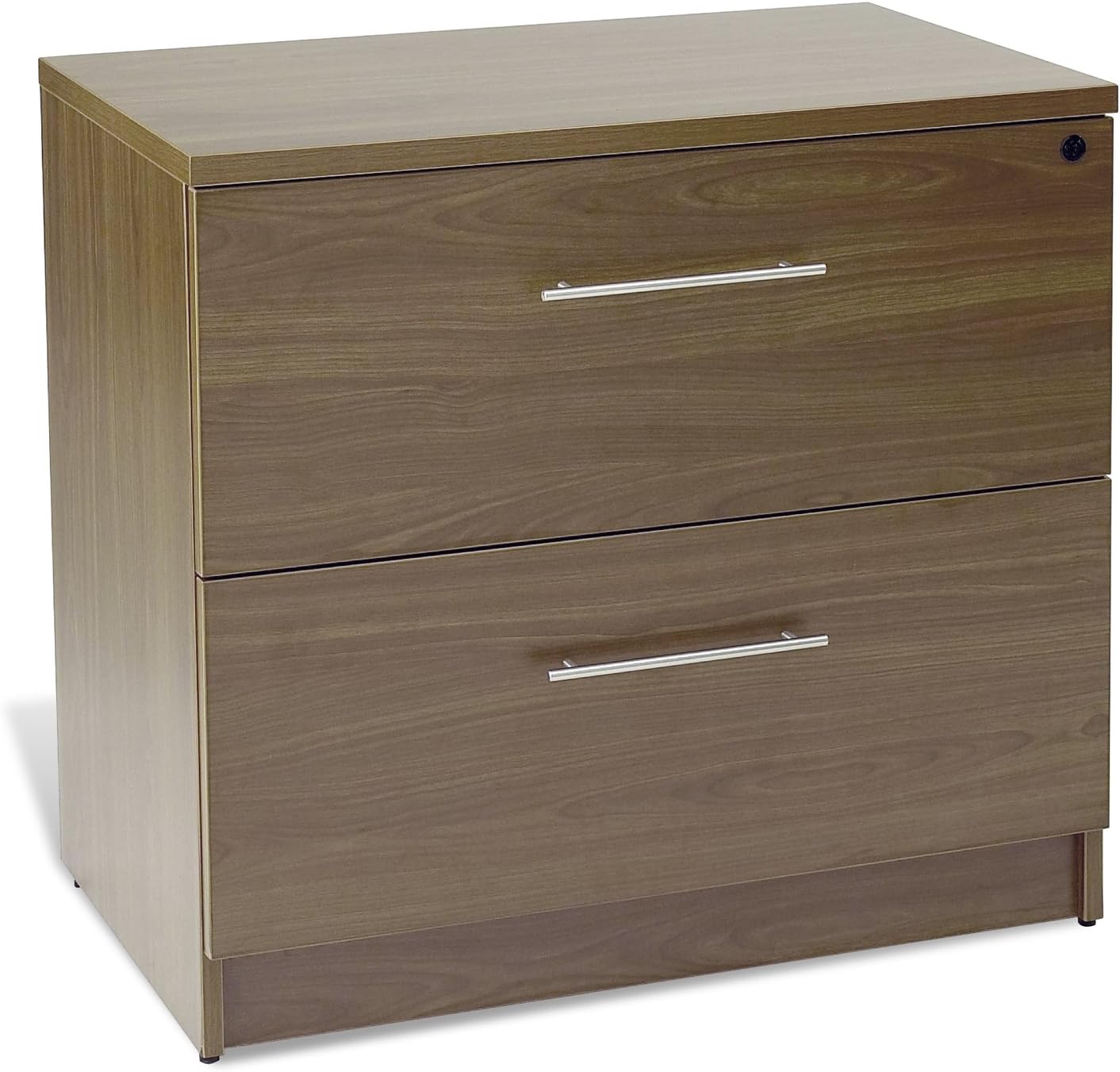 Unique Furniture 2 Drawer Lateral File Cabinet, Walnut
