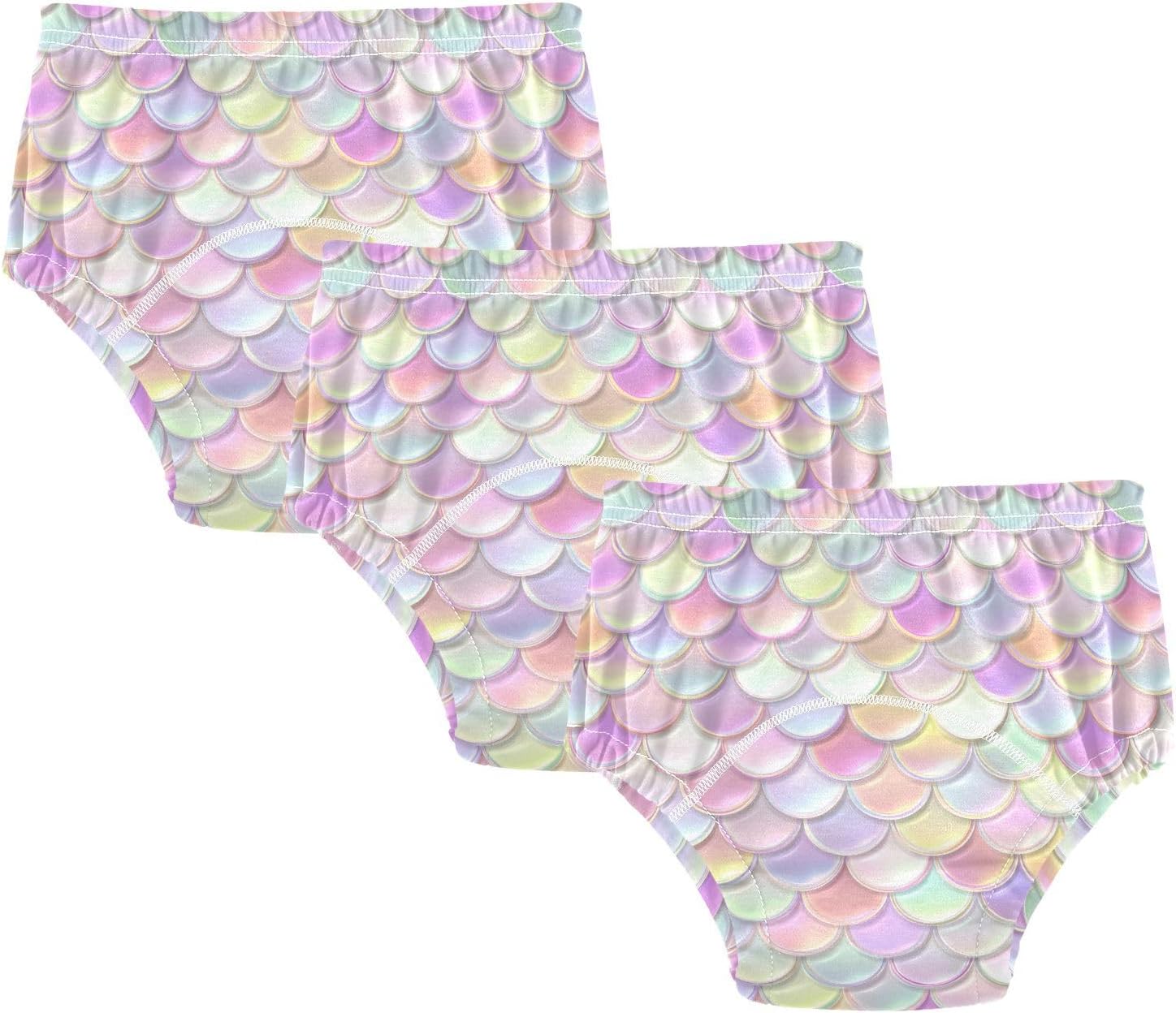 Mermaid Tail Toddler Potty Training Underwear Cotton Absorbent Soft Baby Girl Boy Toilet Training Pants 3T