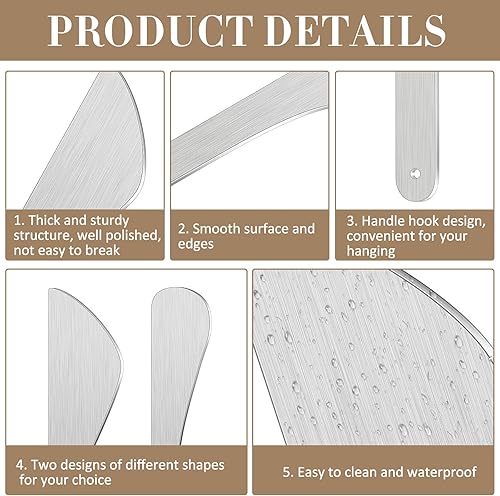 Miniatura 4 de Amylove Herramientas de cerámica de acero inoxidable, herramientas de arcilla, 2 piezas, herramientas de modelado, herramientas de modelado,