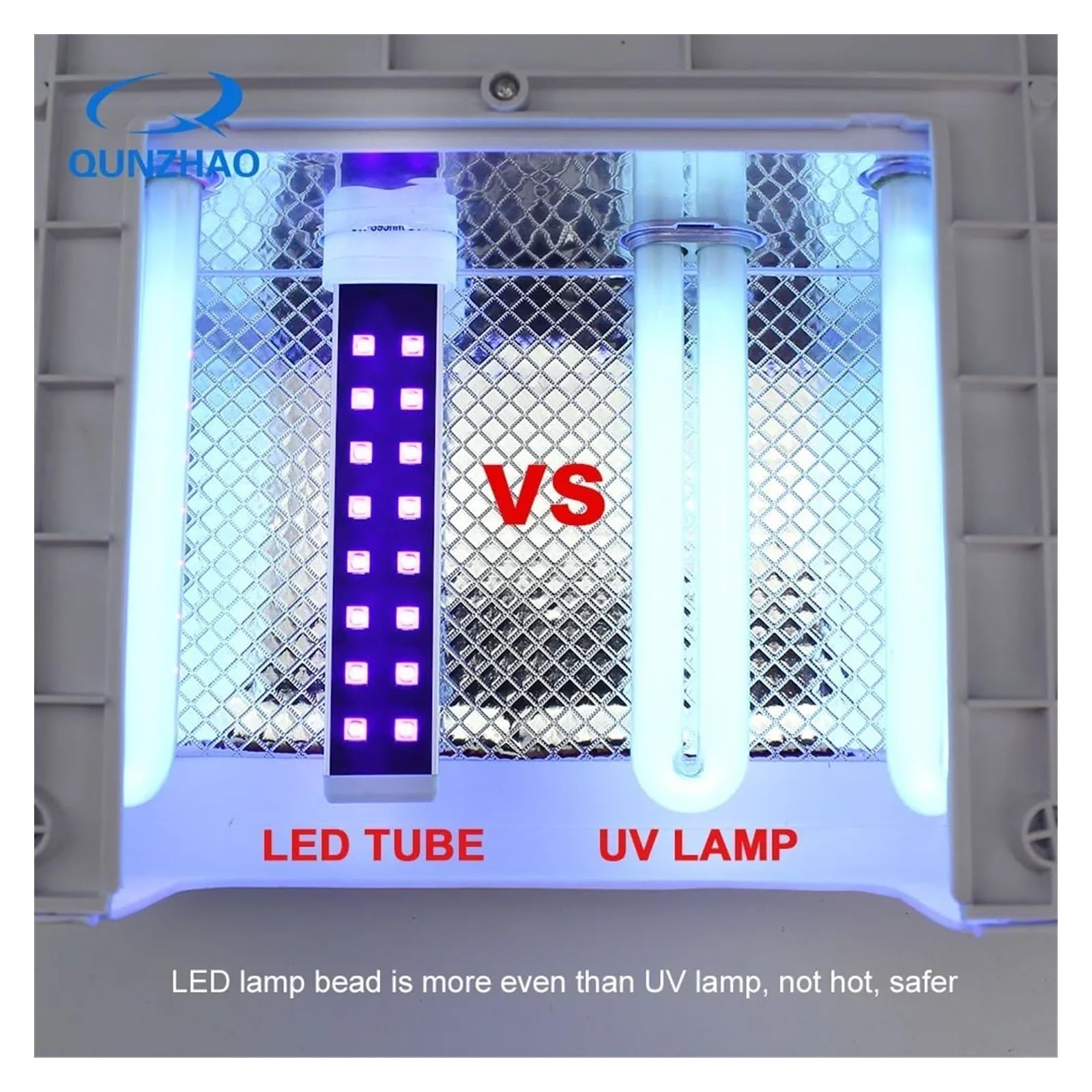 Ampoule à polymérisation UV 9W, Tube de lampe LED UV, sèche-ongles, Machine à lumière à polymériser, Source 365 + 405nm Haute énergie, largement utilisé(4PS_12LED)