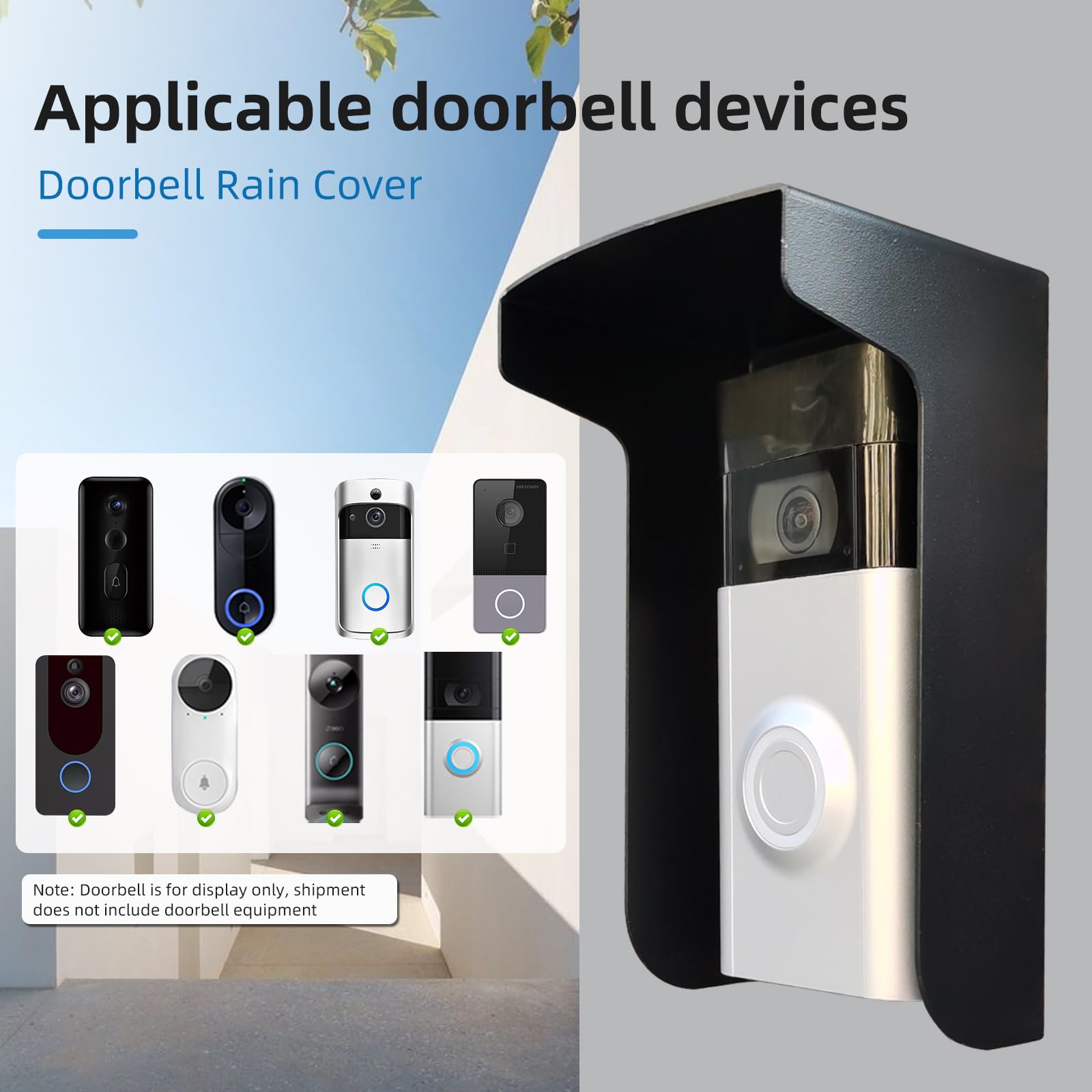 Parapioggia Per Campanello Chiaro Flip Cap - Impermeabile, Compatibile Con Ring Video Doorbell E Keypad - Foto 11
