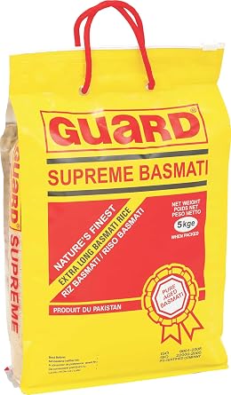 GUARD Supreme Basmati Rice 5kg Supreme Long Grain Basmati Rice for Commercial Use