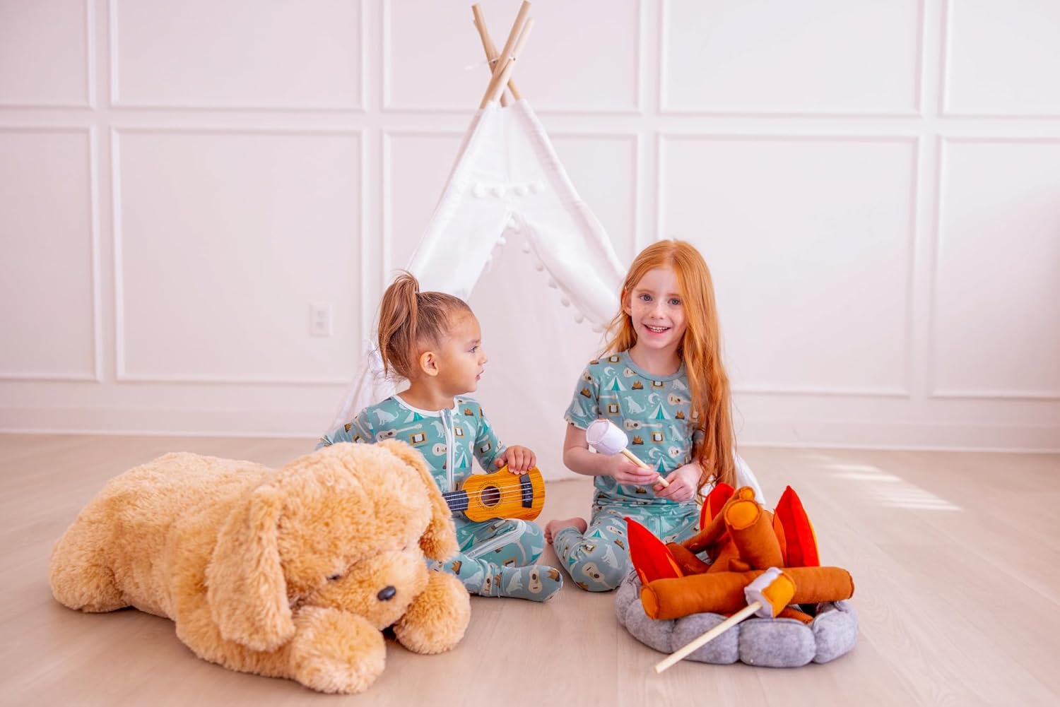 KicKee Print Short Sleeve Pajama Set – Stretchy Viscose from Bamboo Sleepwear for Toddlers and Kids - Image 3