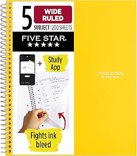 Five Star Spiral Defter, 5 Konu, Geniş Çizgili Kağ