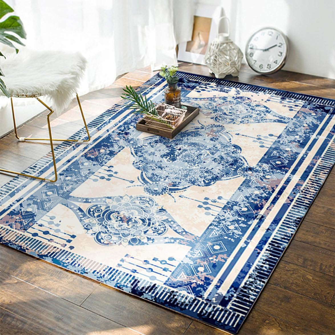 高品質ペルシャ風絨毯ラグ カーペット防ダニ抗菌防虫滑り止め付き140*200cm Amazon｜ラグ カーペット 滑り止め付き 140*200cm 抗菌 防ダニ