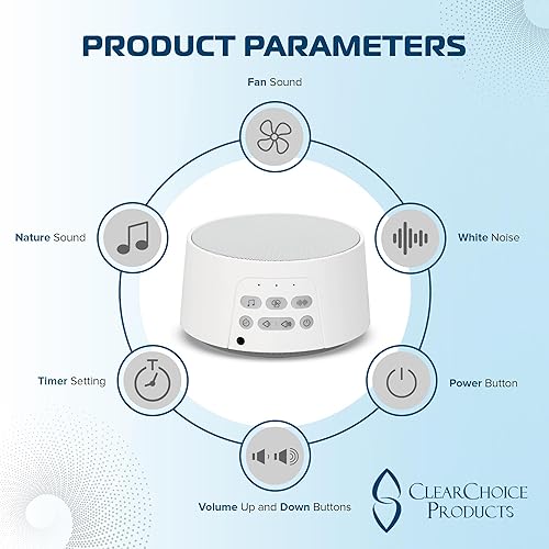 Miniatura 3 de Máquina de ruido blanco ruidoso rosa y marrón con 28 sonidos relajantes, máquina de sonido calmante para el sueño para bebés, niños y adultos,