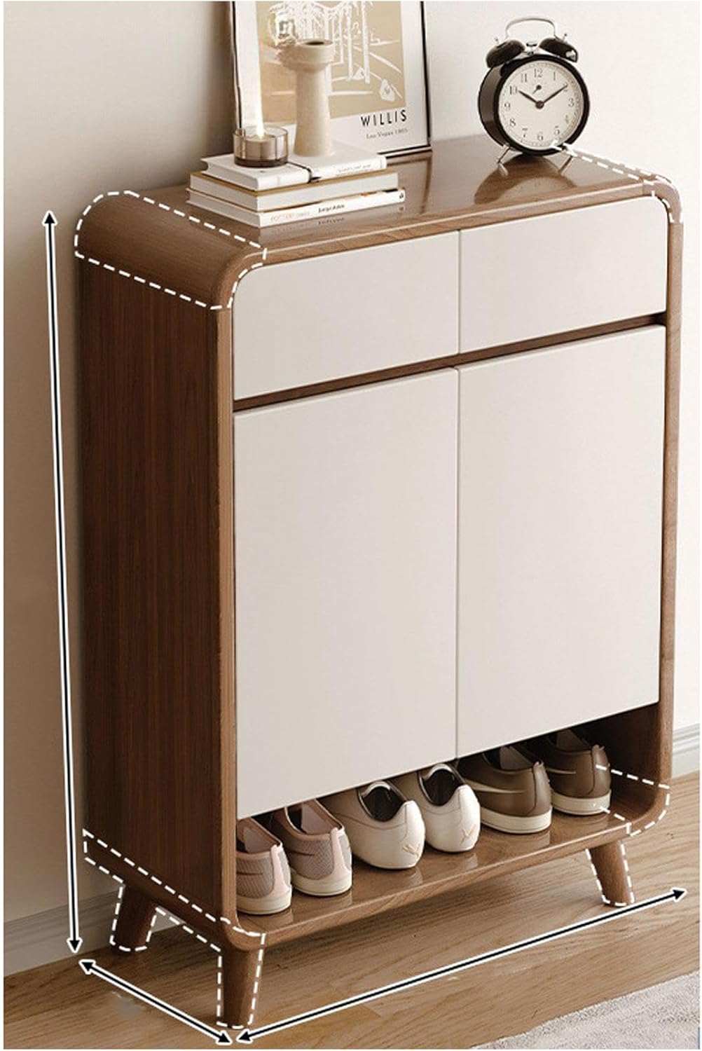 Shoe Storage Cabinet Cabinets Hallway Slim Cupboard Cupboards Hallways Slimline，Solid Wood Shoe Cabinet with Adjustable Shelves for Home Entryway and Hallway Stylish Storage Solution for Sho